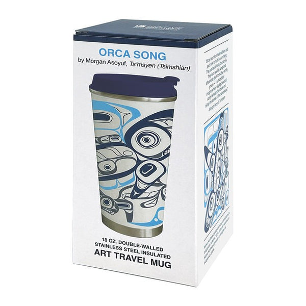 Art Travel Mug 18oz (Orca Song)