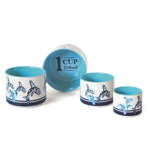 Ceramic Measuring Cup Set (Orca Family)