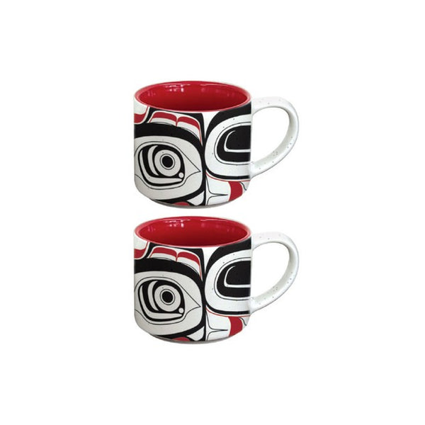 Ceramic Espresso Mugs - Set of 2 - Matriarch Bear by Morgan Asoyuf