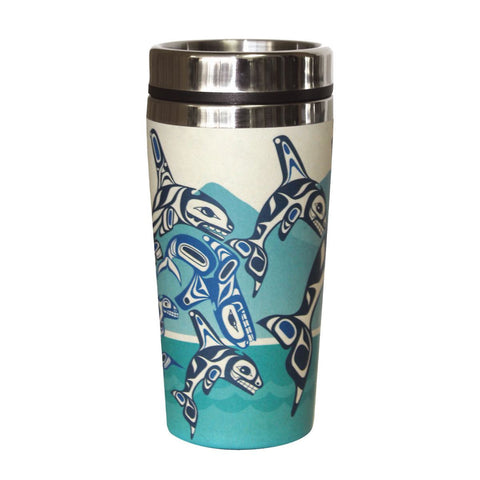 Bamboo Travel Mug (Orca Family)