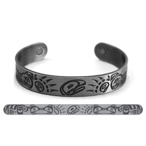 Silver Brushed Copper Bracelet (Bears)