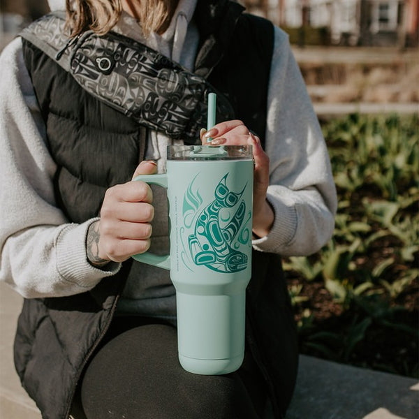 Insulated Tumbler with Straw 40 oz (Whale)
