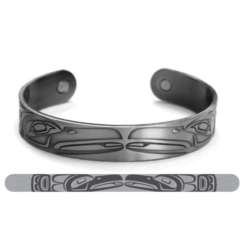 Silver Brushed Copper Bracelet (Raven)