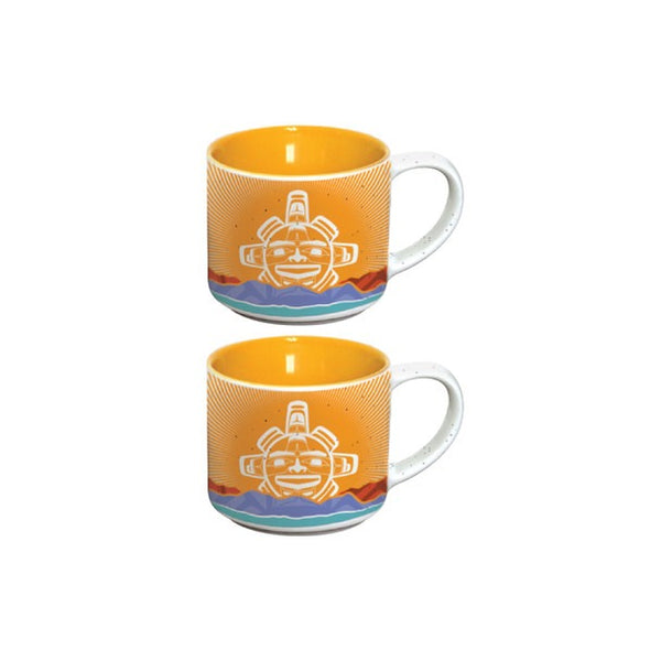 Ceramic Espresso Mugs - Set of 2 - Chilkat Sun