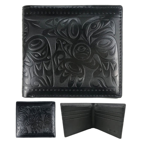 Leather Embossed Wallet (Salish Eagle)