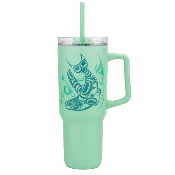 Insulated Tumbler with Straw 40 oz (Whale)