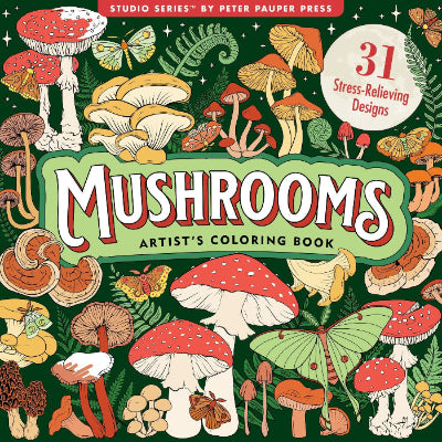 Mushrooms Adult Colouring Book