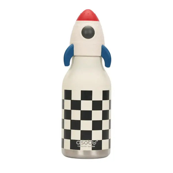 Checkered Rocket Bestie Bottle 16 oz