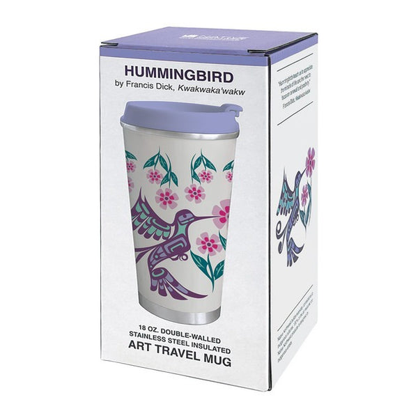Art Travel Mug 18 oz - Hummingbird