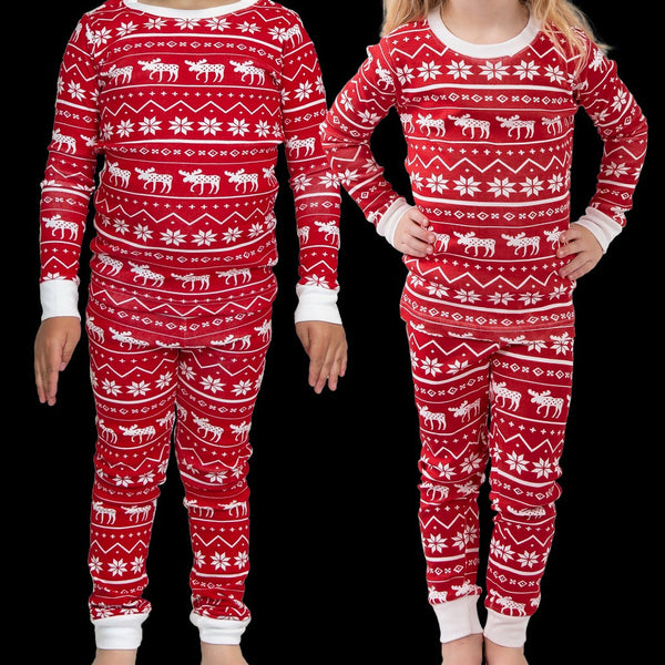 Kids Nordic Moose Pajamas