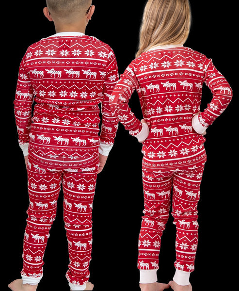 Kids Nordic Moose Pajamas