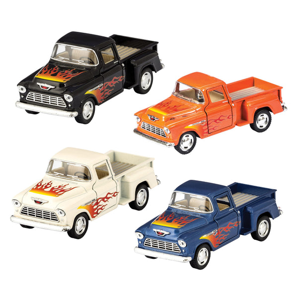 Diecast '55 Chevy Pickup with Flames (Assorted Colours)