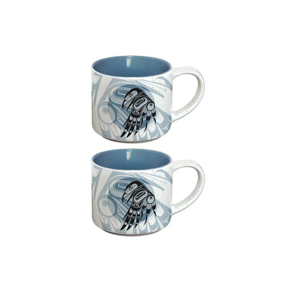 Ceramic Espresso Mugs (Set of 2 - Raven Moon by Allan Weir)