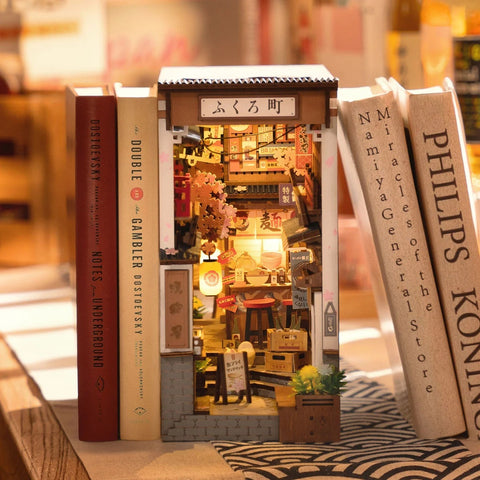 DIY Book Nook Shelf Insert - Sakura Wine Alley