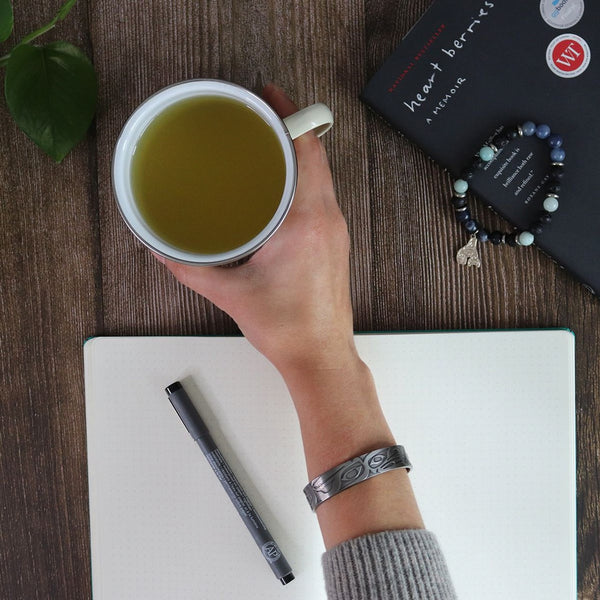 Silver Brushed Copper Bracelet (Eagle Raven)