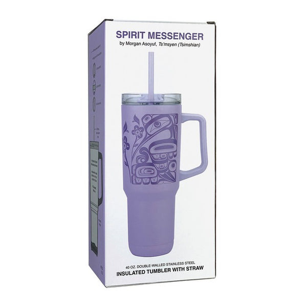 Insulated Tumbler with Straw - Spirit Messenger - 32 oz