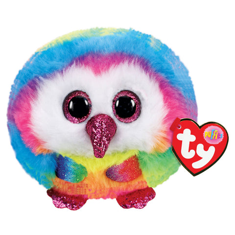 Ty Puffies "Owen" Multicolour Owl