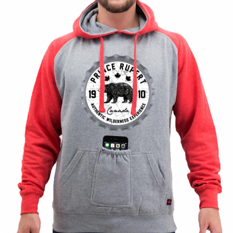 Beer Bottle Hoodie Red Bear