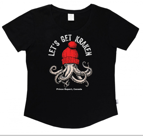 "Let's Get Kraken" Ladies T-Shirt Black