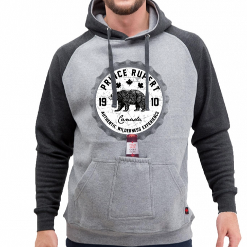 Beer Bottle Hoodie Charcoal Bear