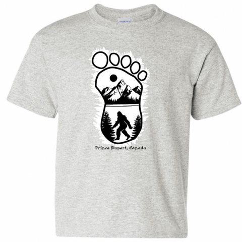 Sasquatch Foot T-Shirt Youth Ash