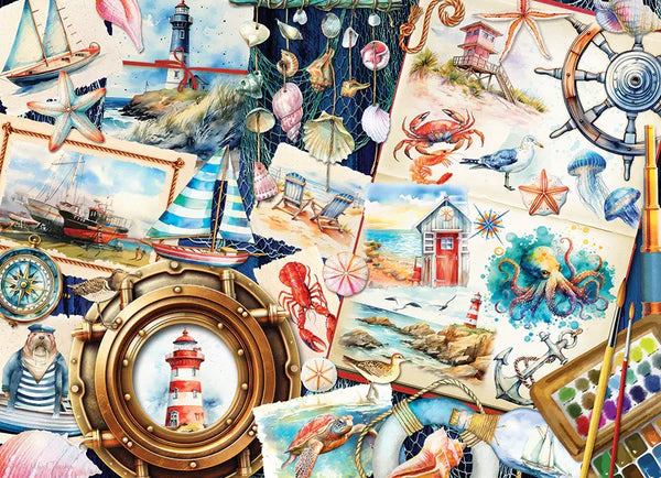 Seashore Sketchbook Puzzle (1000 Piece)