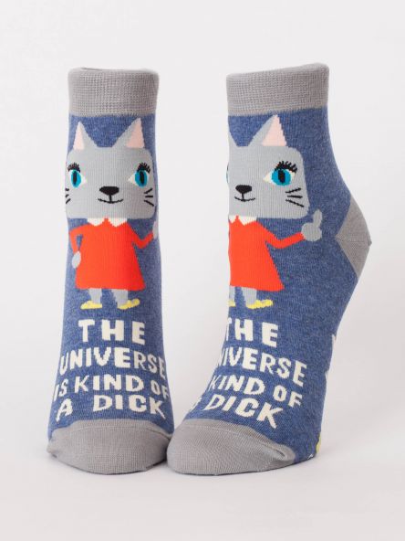 Blue Q Women's Ankle Socks-The Universe Is Kind Of A Dick