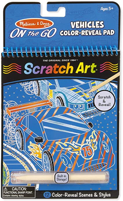 Melissa and Doug On-The-Go Scratch Art Vehicles
