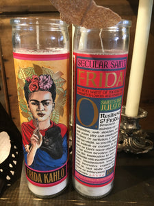Frida Kahlo- Secular Saint Votive Candle