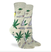 Good Luck Sock - Women's Crew Sock- Stoned Marijuana
