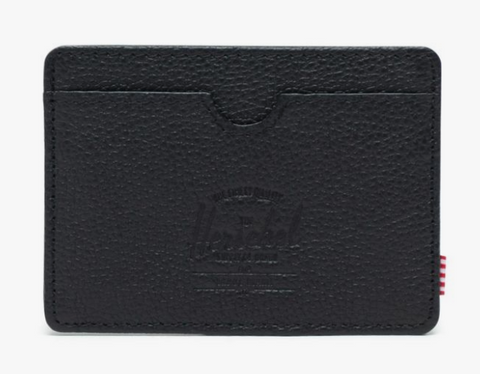 Charlie Cardholder Wallet-BLACK PEBBLE LEATHER