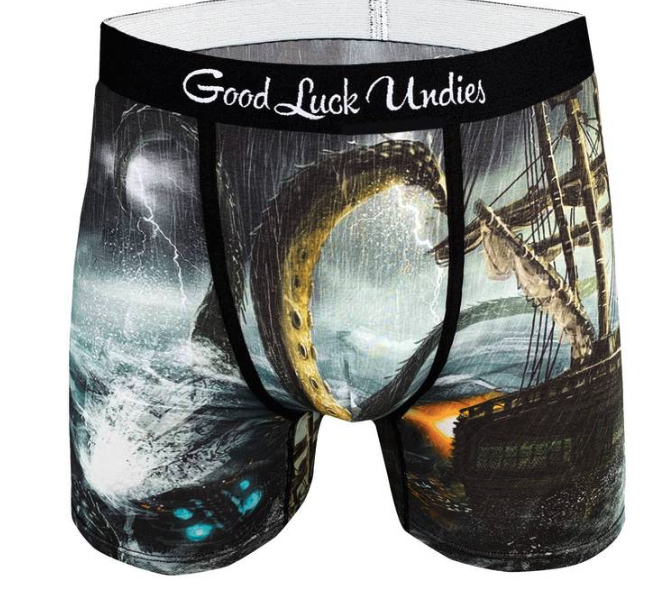 Good Luck Undies- Men's Underwear - Kraken
