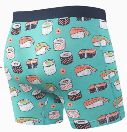 SAXX-ULTRA-RELAXED FIT Boxer Brief-SUS-GREEN SUSHI PRINT