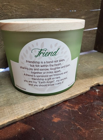 Earth Angels "Friend Vanilla 2-Wick Candle"