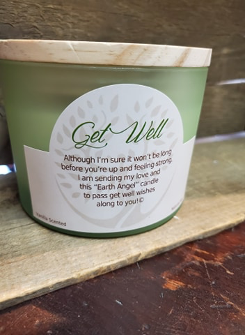 Earth Angels "Get Well  Vanilla 2-Wick Candle"
