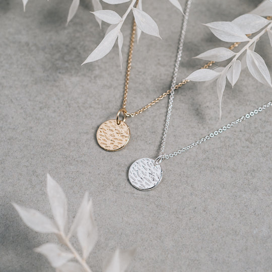 Dearest Hammered Circle Necklace