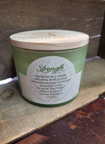 Earth Angels "Strength  Vanilla 2-Wick Candle"