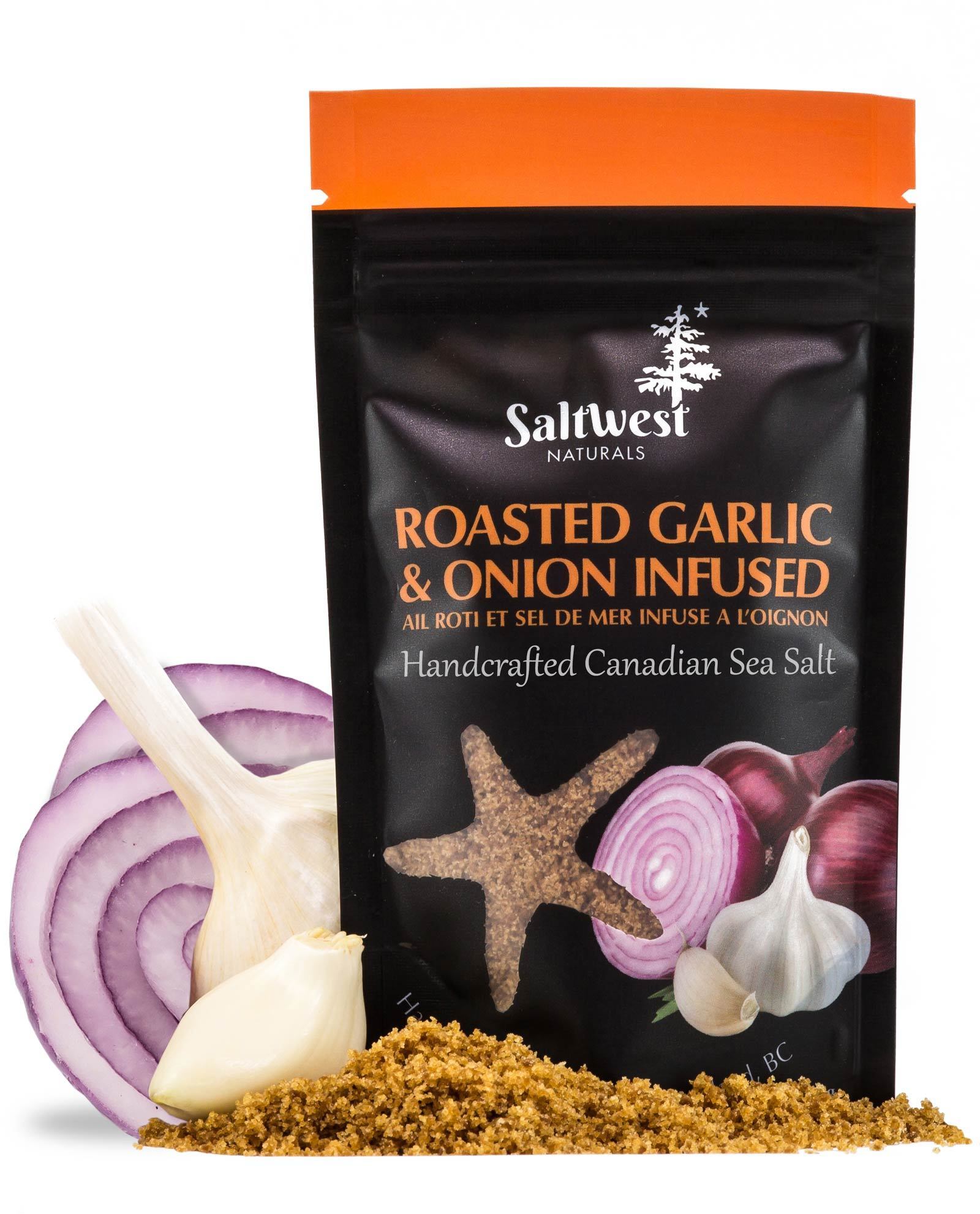 Roasted Garlic & Onion Infused - Handcrafted Canadian Sea Salt