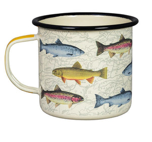 17 oz Enamel Fish Mug