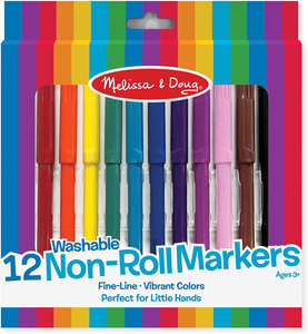Melissa & Doug's Non-roll Washable Markers