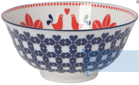 Red Bird - 6” Stamped Bowl