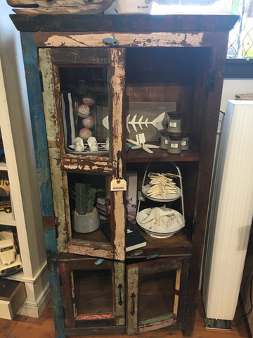 Coloured Antique Wooden Cupboard