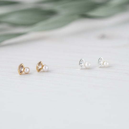 Flawless Stud Earrings- sterling or gold plated
